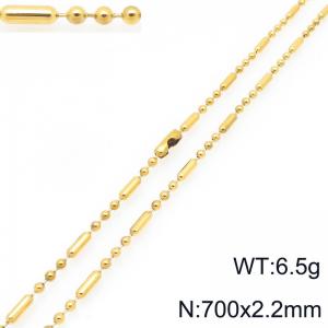SS Gold-Plating Necklace - KN297264-Z