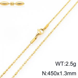 SS Gold-Plating Necklace - KN297265-Z