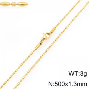 SS Gold-Plating Necklace - KN297266-Z