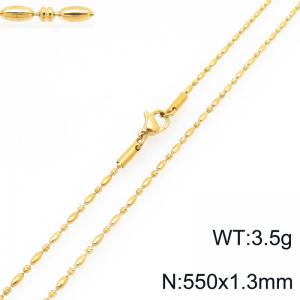 SS Gold-Plating Necklace - KN297267-Z