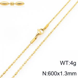 SS Gold-Plating Necklace - KN297268-Z