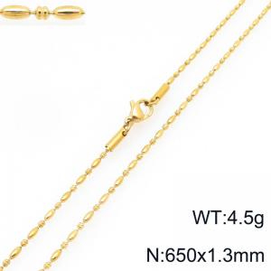SS Gold-Plating Necklace - KN297269-Z