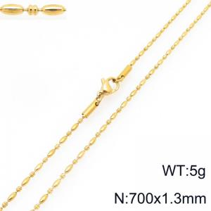 SS Gold-Plating Necklace - KN297270-Z
