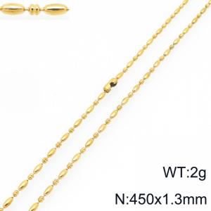 SS Gold-Plating Necklace - KN297271-Z