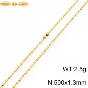 SS Gold-Plating Necklace - KN297272-Z