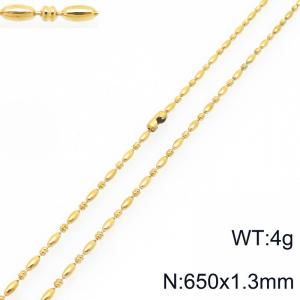 SS Gold-Plating Necklace - KN297275-Z