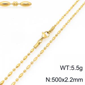 SS Gold-Plating Necklace - KN297278-Z