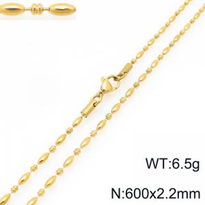 SS Gold-Plating Necklace - KN297280-Z
