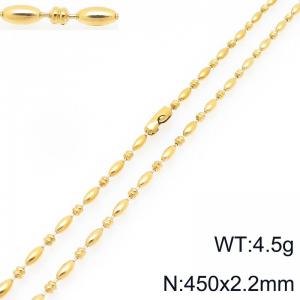 SS Gold-Plating Necklace - KN297283-Z