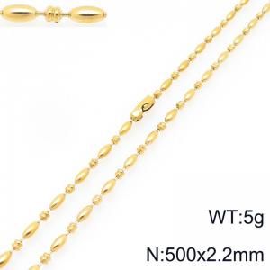 SS Gold-Plating Necklace - KN297284-Z