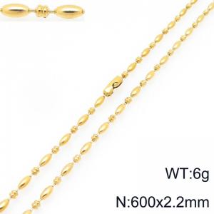 SS Gold-Plating Necklace - KN297286-Z