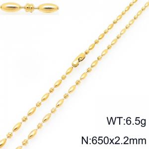 SS Gold-Plating Necklace - KN297287-Z