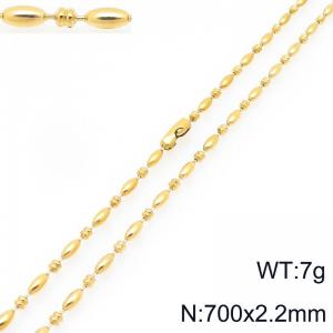 SS Gold-Plating Necklace - KN297288-Z