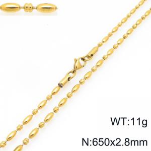 SS Gold-Plating Necklace - KN297293-Z