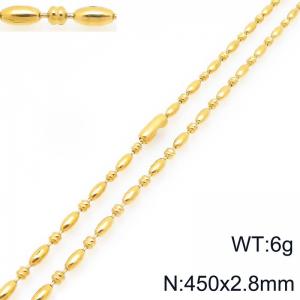 SS Gold-Plating Necklace - KN297295-Z