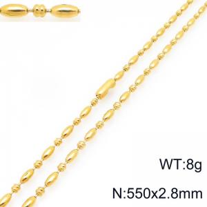 SS Gold-Plating Necklace - KN297297-Z