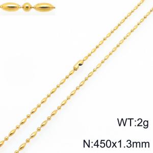 SS Gold-Plating Necklace - KN297307-Z
