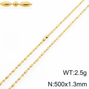 SS Gold-Plating Necklace - KN297308-Z