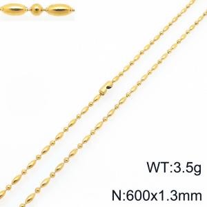 SS Gold-Plating Necklace - KN297310-Z