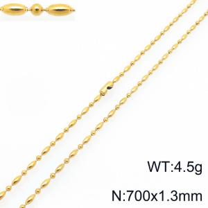 SS Gold-Plating Necklace - KN297312-Z