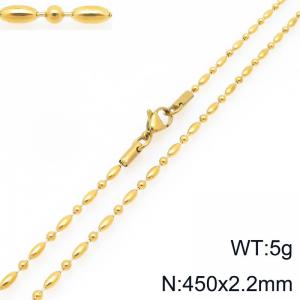SS Gold-Plating Necklace - KN297313-Z