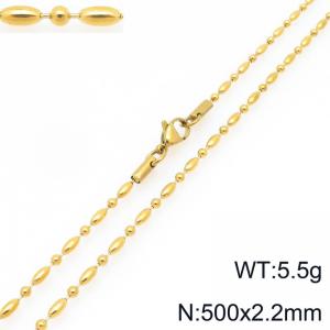 SS Gold-Plating Necklace - KN297314-Z