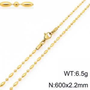 SS Gold-Plating Necklace - KN297316-Z