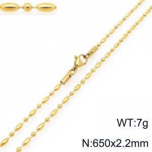 SS Gold-Plating Necklace - KN297317-Z