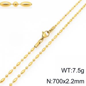 SS Gold-Plating Necklace - KN297318-Z
