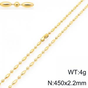 SS Gold-Plating Necklace - KN297319-Z