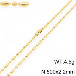 SS Gold-Plating Necklace - KN297320-Z