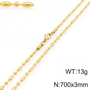 SS Gold-Plating Necklace - KN297330-Z