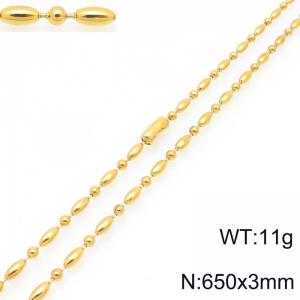 SS Gold-Plating Necklace - KN297335-Z