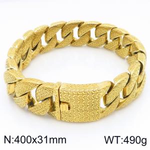 SS Gold-Plating Necklace - KN297338-KJX