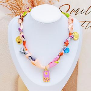 SS Gold-Plating Necklace - KN297555-SXSJ