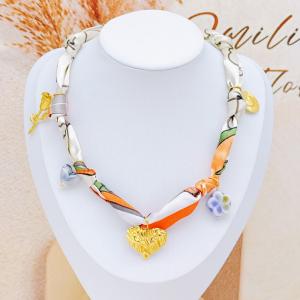 SS Gold-Plating Necklace - KN297558-SXSJ