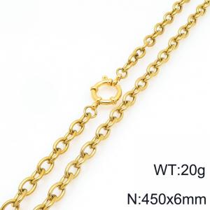 SS Gold-Plating Necklace - KN297629-Z