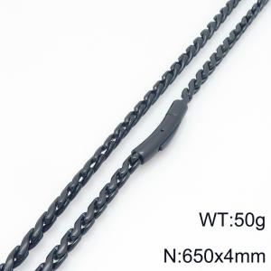 Stainless Steel Black-plating Necklace - KN297834-Z