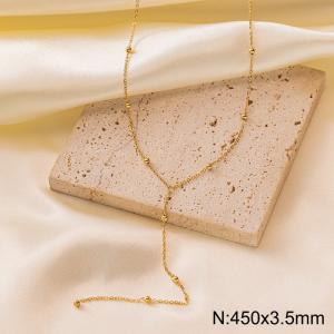 SS Gold-Plating Necklace - KN297899-Z