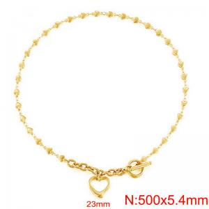 SS Gold-Plating Necklace - KN297903-Z