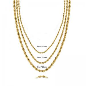 SS Gold-Plating Necklace - KN297911-Z