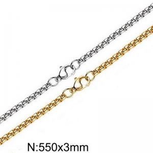 SS Gold-Plating Necklace - KN297914-Z