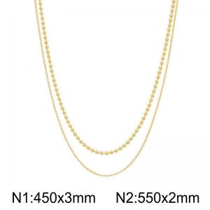 SS Gold-Plating Necklace - KN297918-Z