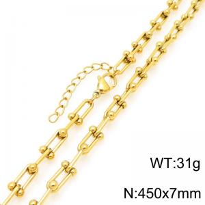 SS Gold-Plating Necklace - KN298006-Z