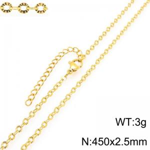 SS Gold-Plating Necklace - KN298009-Z