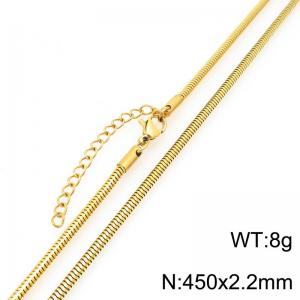 SS Gold-Plating Necklace - KN298012-Z