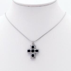 Stainless Steel Stone Necklace - KN298111-HR