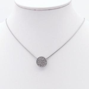 Stainless Steel Stone Necklace - KN298127-HR