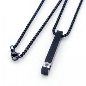 Stainless Steel Black-plating Necklace - KN298178-XL