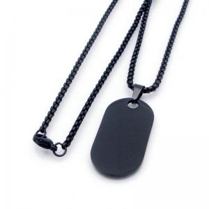 Stainless Steel Black-plating Necklace - KN298183-XL